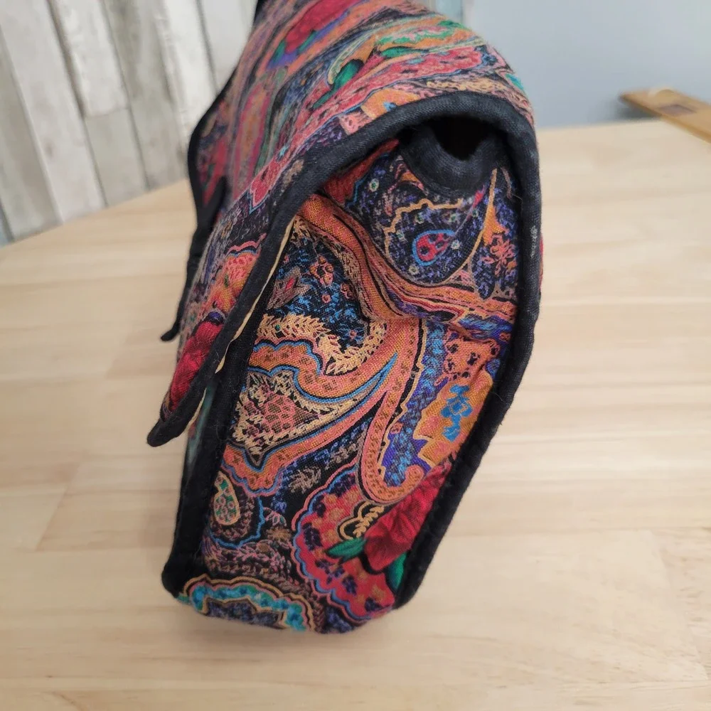 Vintage Diane von Furstenberg Paisley‎ Floral Toiletry Bag Large Cosmetic Pouch